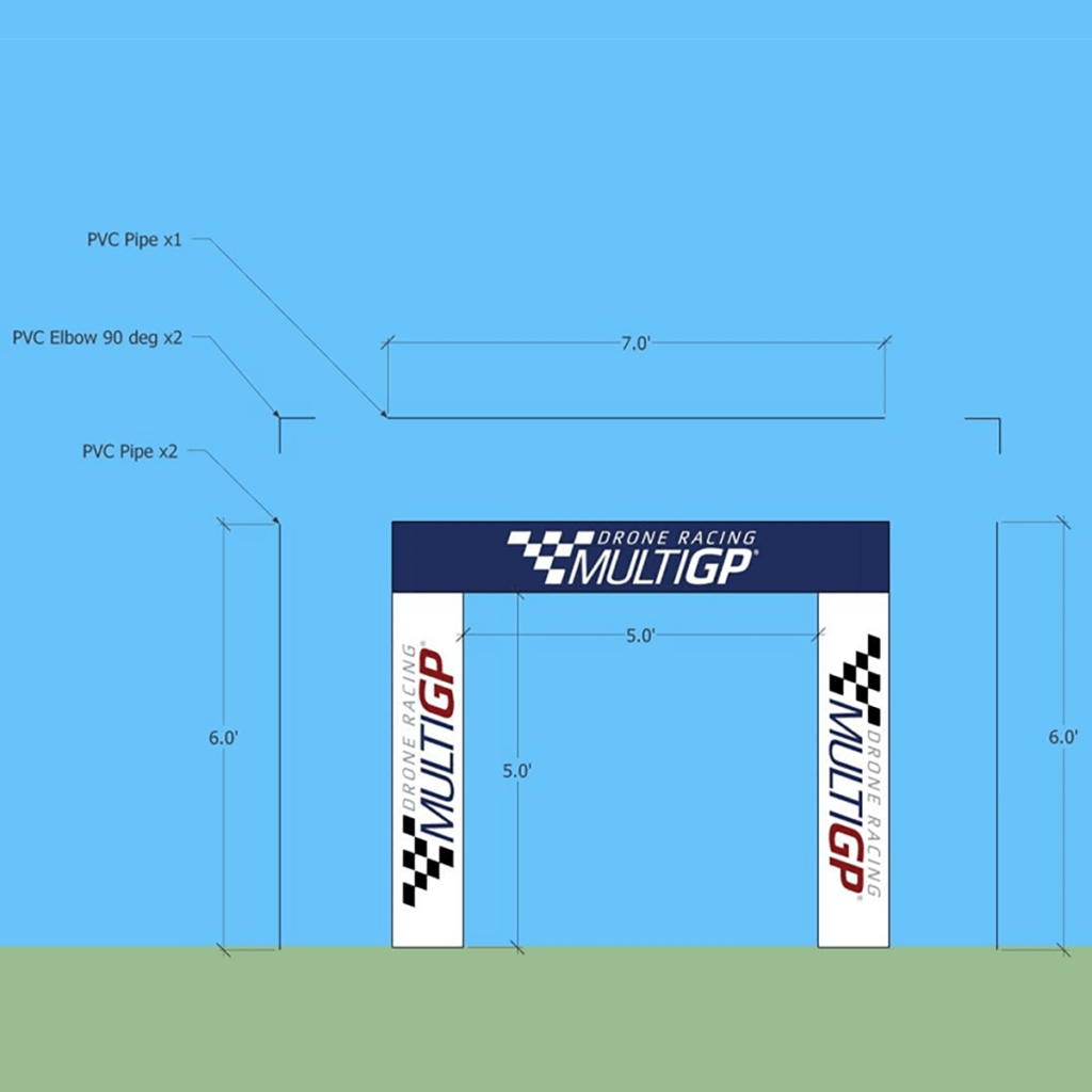 Running Finish Gate Standard MultiGP Start - Finish Gate 5'x5' - MultiGP Drone Racing Shop